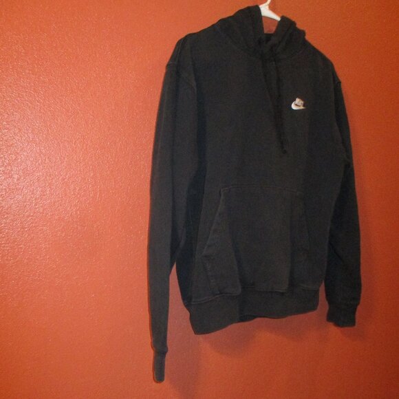 Nike Vintage White Tag Woman Small Petite Black White Swoosh Pullover Hoodie - Picture 2 of 9